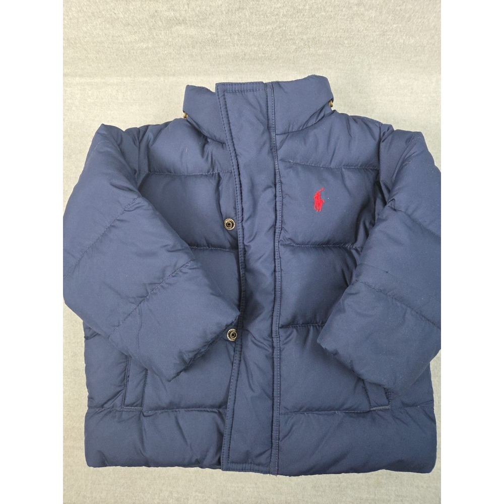 Polo Ralph Lauren Boys 18 Months Down Filled Puffer Jacket‎ Navy Quilted Coat